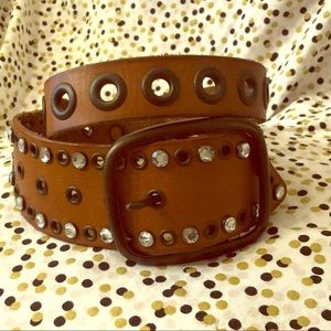 Gap- Leather and Rhinestone belt. Sz-Small